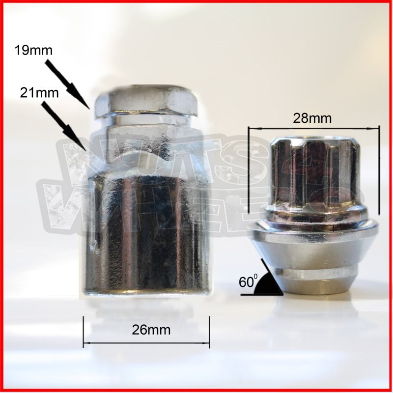 Locking nuts and key fits Ford Fiesta Mk6 Original OEM Genuine alloy