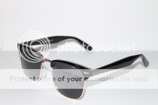 Wayfarer Soho Sunglasses Black Gold Frame Clubmaster retro ...